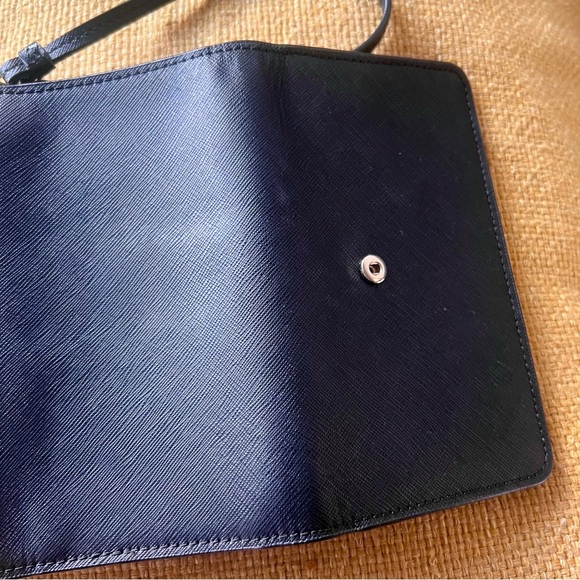 Kate Spade black leather wallet wristlet Laurel Way iPhone wallet - Picture 9 of 9